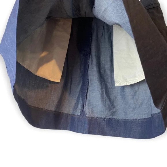 J. Crew Factory Blue Pleated Skirt with  Pockets 6 - Picture 6 of 8